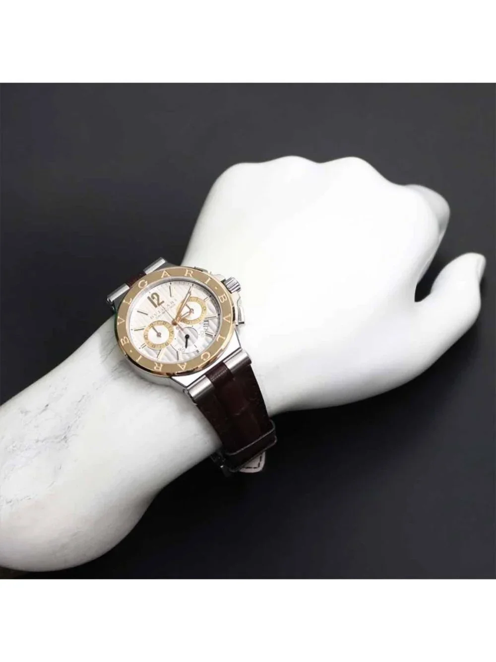 Bvlgari Diagono Calibro 303 Chronograph Watch Date 18k Pink Gold Automatic